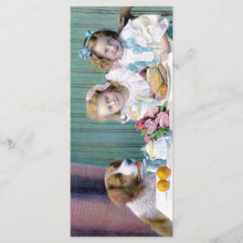 Vintag Tee-Party-Lesezeichen Menükarte