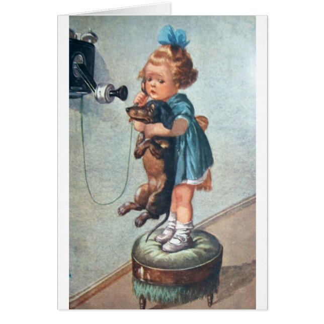 Vintag - Telefon-Anruf für eine Dackel, (Vorne)