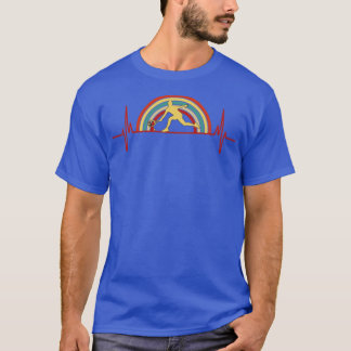 Vintag Tennis Lover Heartbeat T-Shirt