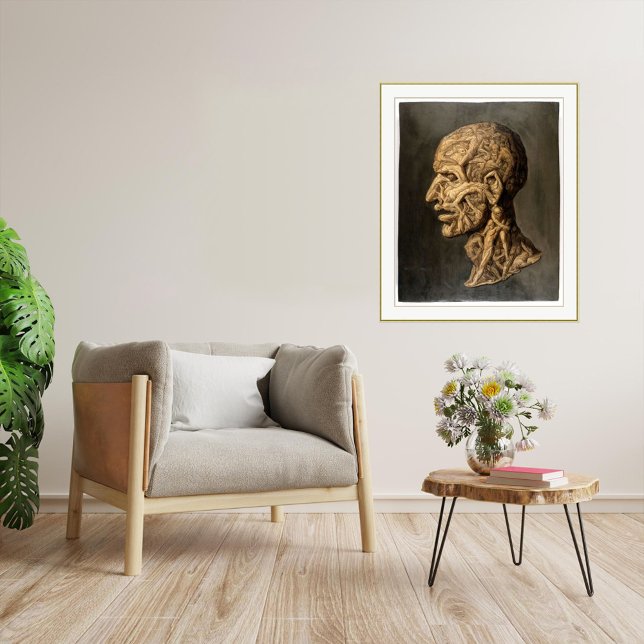 Vintag Testa Anatomica - Großkunstdruck Poster (Vintage 'Testa Anatomica'.  Large Art Print)