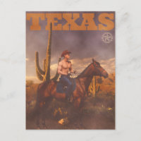 Vintag Texas Cowboy Poster