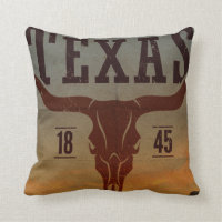 Vintag Texas Cowboy Throw Kissen