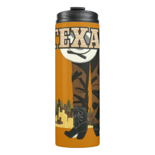 Vintag Texas USA individuelle Name tumbler Thermosbecher