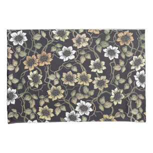 Vintag texturierte Anemone Floral Hintergrund Kissenbezug