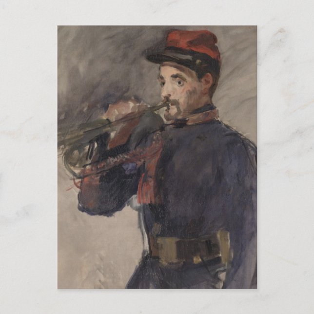 Vintag The Bugler von Edouard Manet Postkarte (Vorderseite)