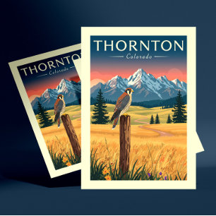 Vintag Thornton Colorado Postkarte