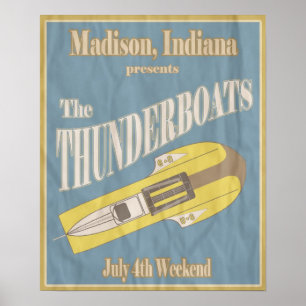 Vintag Thunderboat Regatta Poster