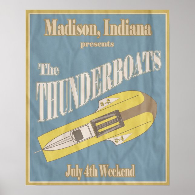 Vintag Thunderboat Regatta Poster (Vorne)