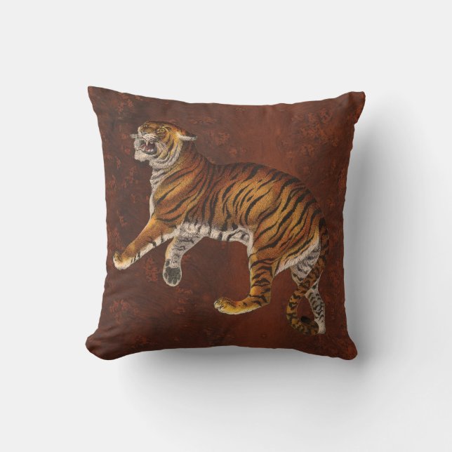 Vintag Tiger Kissen (Vorderseite)