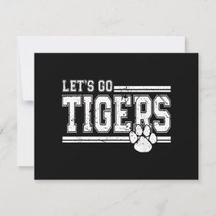 Vintag Tigers School Sports Name Retro Dankeskarte