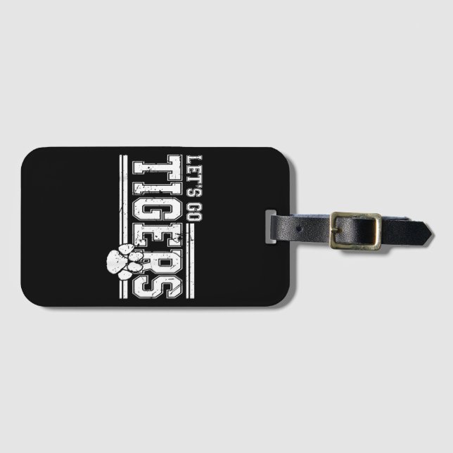 Vintag Tigers School Sports Name Retro Gepäckanhänger (Vorderseite (Horizontal))