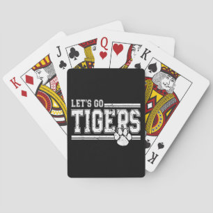 Vintag Tigers School Sports Name Retro Spielkarten