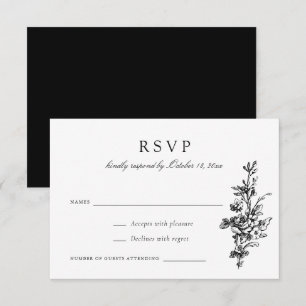 Vintag Toile Wedding RSVP Einladung