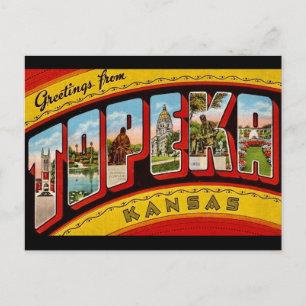 Vintag Topeka Kansas Postcard Postkarte