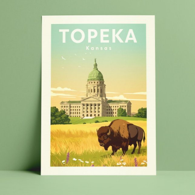 Vintag Topeka Kansas Postkarte (Von Creator hochgeladen)