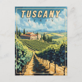 Vintag Toskana Italien Postkarte
