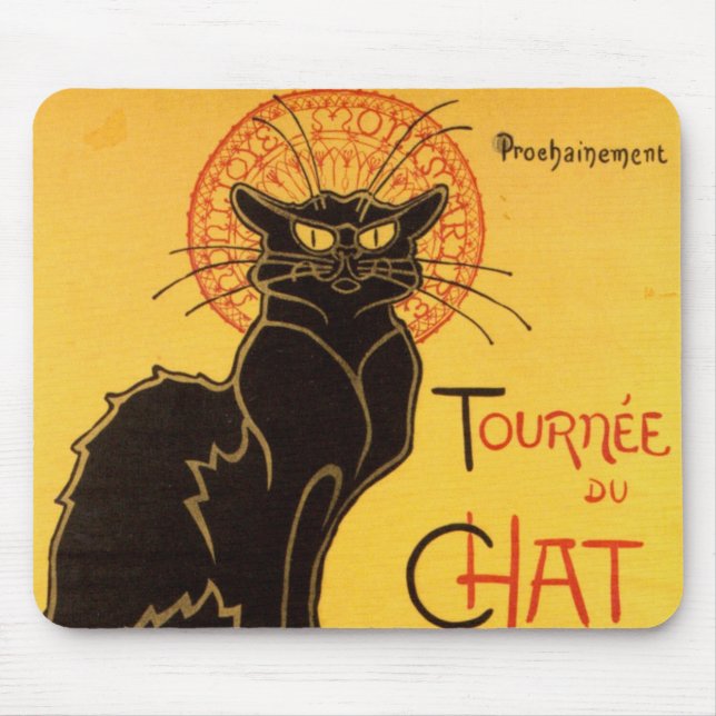 Vintag Tournee de Chat Noir Black Cat Mousepad (Vorne)