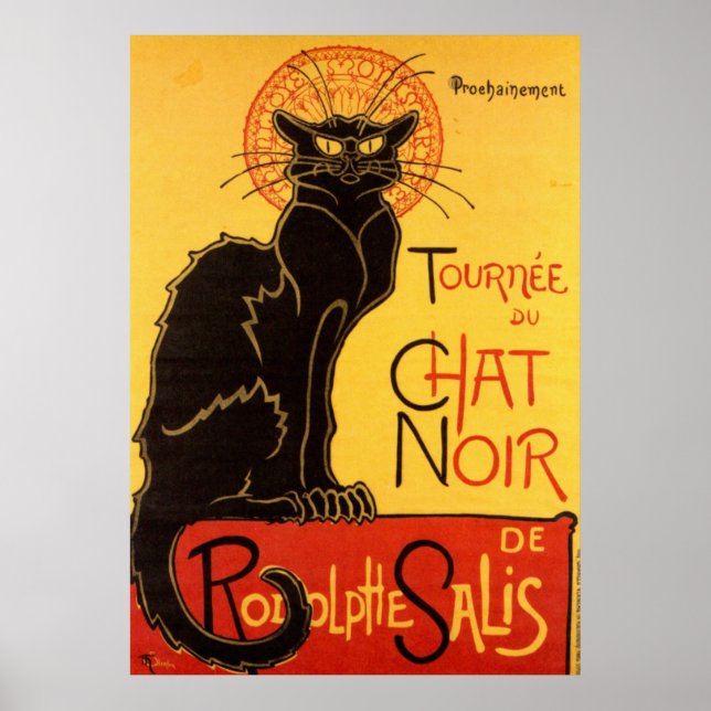 Vintag Tournee de Chat Noir - Schwarze Katze Poster (Vorne)