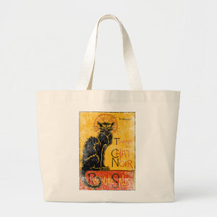 Vintag Tournee du Chat Noir Black Cat Halloween Jumbo Stoffbeutel