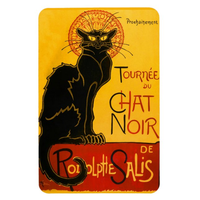 Vintag Tournée Du Chat Noir Theophile Steinlen Magnet (Vertikal)
