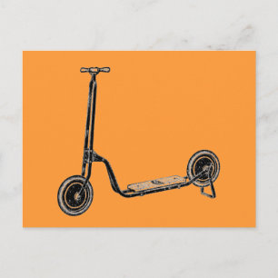 Vintag Toy Scooter Nostalgia Postkarte