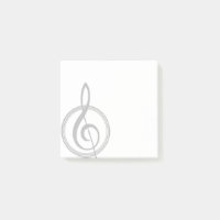 Vintag Treble Clef Greyscale Post - Anmerkungen