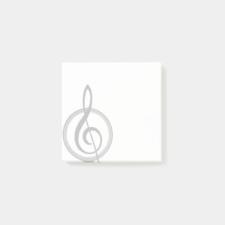 Vintag Treble Clef Greyscale Post - Anmerkungen Post-it Klebezettel