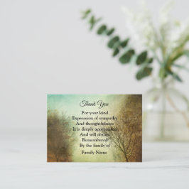 Vintag Tree Vielen Dank Mitteilungskarte