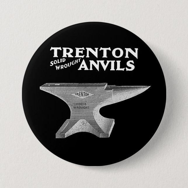 Vintag Trenton Anvil Blacksmithing Button (Vorderseite)