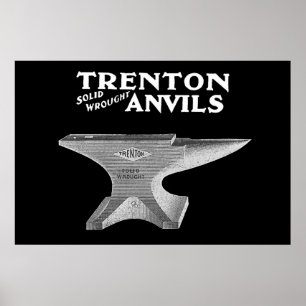 Vintag Trenton Anvil Blacksmithing Poster