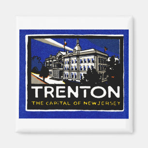 Vintag Trenton NJ Poster Magnet