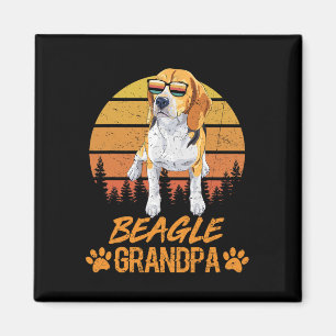 Vintag Tricolor Beagle Dog Opa Paw Vater Vater Magnet