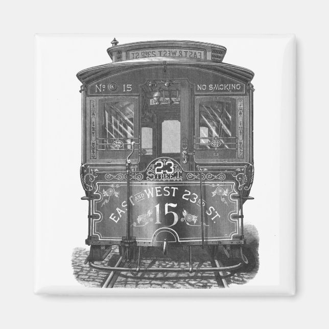 Vintag Trolley Kühlschrankmagnet (Vorne)