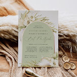 Vintag Tropics Bat Mitzvah Folieneinladung<br><div class="desc">Tropische Schick-Fledermaus Mitzvah Einladungen in einer verführerischen neutralen Farbpalette verfügen über eine Rose goldfarbenen Bogengewölbe mit Ihren Zeremonie und Feiern oder Party Details,  die mit hellgrünen Aquarellpalmen,  beachy Island foliage,  weißen Orchideen,  boho getrockneten Botanicals und Pampas Gras.</div>