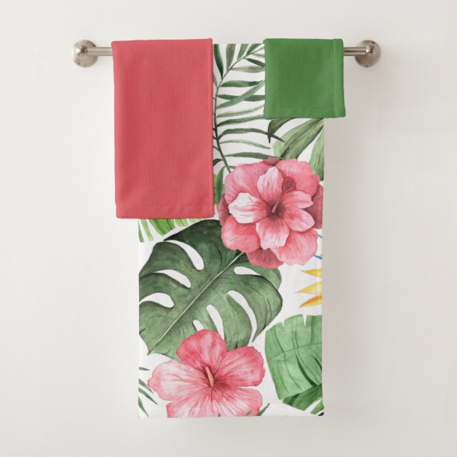 Vintag tropisch badhandtuch set (Insitu)