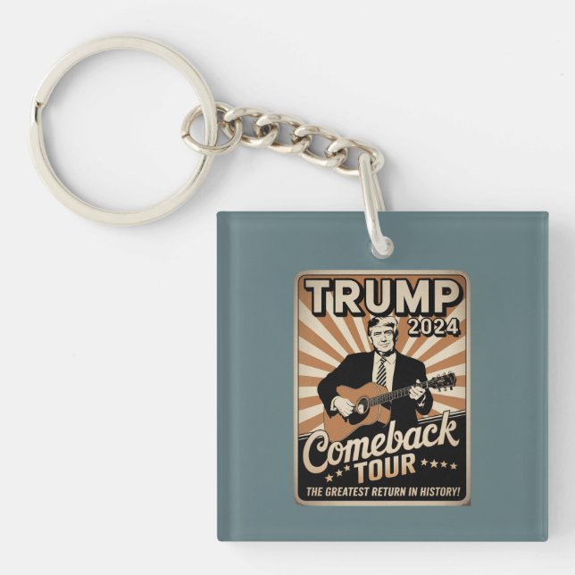 Vintag TRUMP 2024 Rocks COMEBACK TOUR Schlüsselanhänger (Vorderseite)