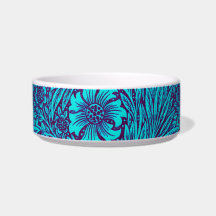 Vintag türkisfarbenes, lila Blumenmuster