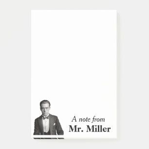 Vintag Tuxedo Gent Personalisiert Post-it Klebezettel