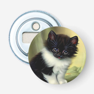 Vintag Tuxedo Kitten Illustration Flaschenöffner