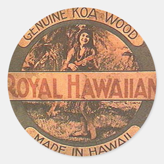 Vintag Ukulele Sticker (Vorderseite)