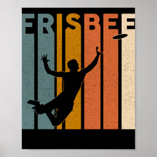 Vintag Ultimate Frisbee Sport Retro Poster