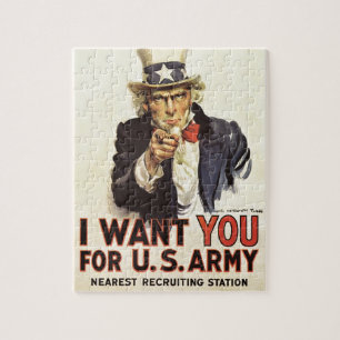Vintag Uncle Sam I Woll You WWI Propaganda USA