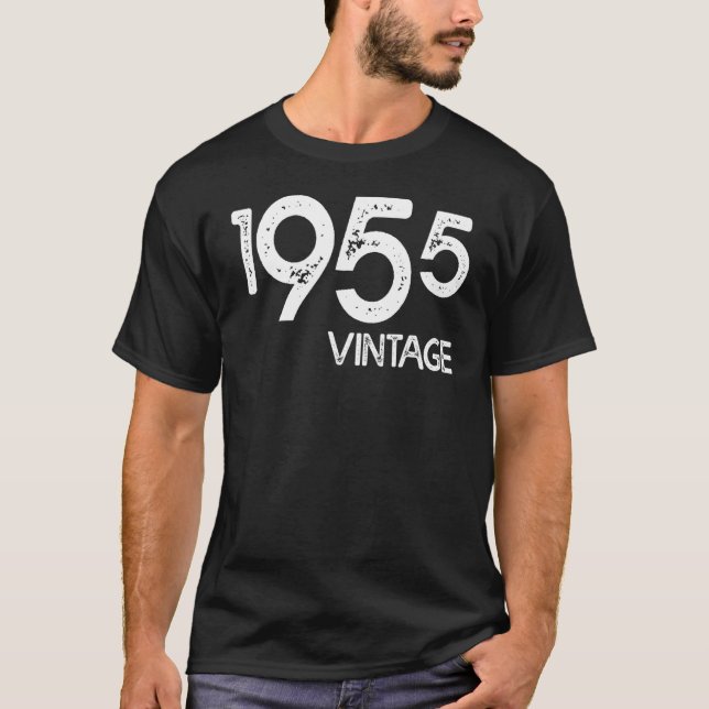 Vintag und Geboren 1955 T-Shirt (Vorderseite)