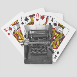 Vintag Underwood-Schreibmaschine Spielkarten