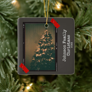 Vintag Upcycle Instant Foto Schreibmaschine Weihna Keramikornament