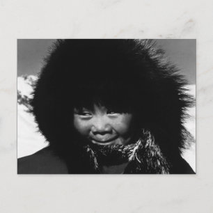 Vintag USA Alaska eskimo child Postkarte