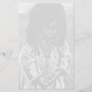 Vintag USA Alaska eskimo Junge 1970 Briefpapier