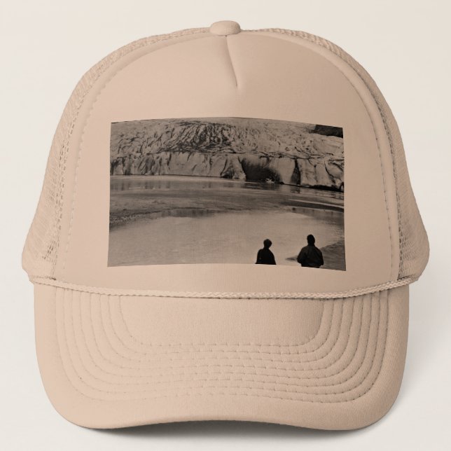 Vintag USA Alaska Mendenhall Gletscher Juneau Truckerkappe (Vorderseite)