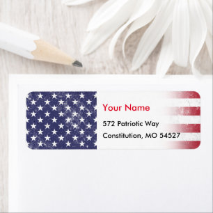 Vintag USA Flag Patrioamerikanisches Red White Blu