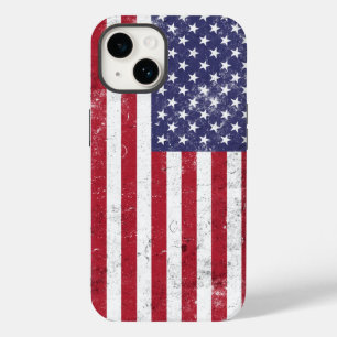 Vintag USA Flag Patrioamerikanisches Red White Blu Case-Mate iPhone 14 Hülle